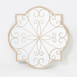 MirrorOutlet Cream Metal Rose Petal Shaped Window Garden Mirror 90 x 90cm - Size: 90 x 90 x 3cm - Wilko - thumbnail 4