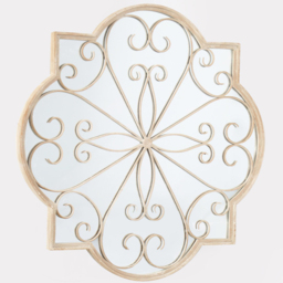 MirrorOutlet Cream Metal Rose Petal Shaped Window Garden Mirror 90 x 90cm - Size: 90 x 90 x 3cm - Wilko - thumbnail 5
