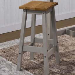 Core Products Corona Grey High Breakfast Stool Set of 2 - Wilko - thumbnail 1