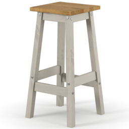 Core Products Corona Grey High Breakfast Stool Set of 2 - Wilko - thumbnail 3