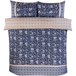 Rapport Home Eleanor Double Blue Eleanor Floral Polyester Reversible Duvet Cover Set - Wilko - thumbnail 3