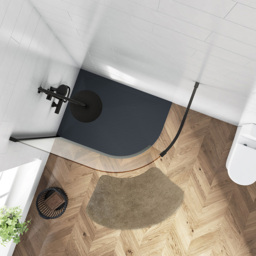Allure Bath Fashions Mocha Curved Shower Mat 48 x 80cm - Brown - Wilko - thumbnail 3