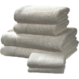 Rapport Home Chatsworth Super Soft 600gsm Combed Cotton Silver Hand Towel - Size: 3 x 80 x 50cm - Wilko