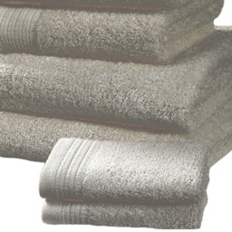 Rapport Home Chatsworth Super Soft 600gsm Combed Cotton Silver Hand Towel - Size: 3 x 80 x 50cm - Wilko - thumbnail 4