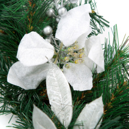 Best Artificial White and Silver Christmas Garland 180cm - Wilko - thumbnail 6