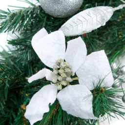 Best Artificial White and Silver Christmas Garland 180cm - Wilko - thumbnail 5