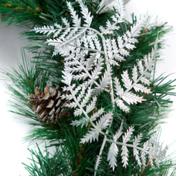 Best Artificial White and Silver Christmas Garland 180cm - Wilko - thumbnail 4