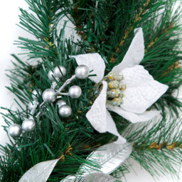 Best Artificial White and Silver Christmas Garland 180cm - Wilko - thumbnail 3