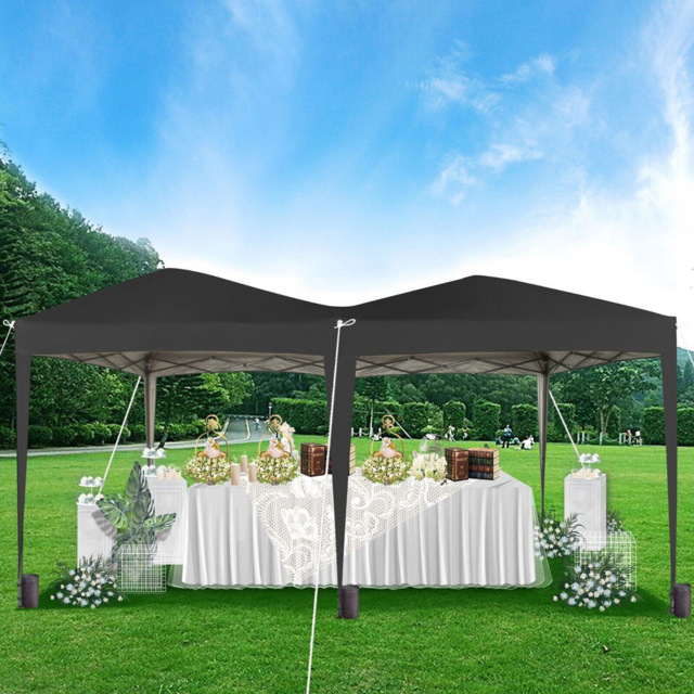 Black 3 x 6m Pop Up Gazebo with Weight Bags - MCC - Wilko - image 1