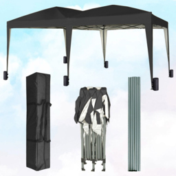 Black 3 x 6m Pop Up Gazebo with Weight Bags - MCC - Wilko - thumbnail 3