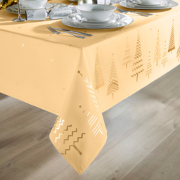 Christmas Story Cream and Gold Christmas Tree Tablecloth 228 x 132cm - Size: 229 x 132.1 x 1cm - Wilko - thumbnail 3