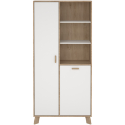 Furniture To Go Ikast 2 Door White and Brown Cabinet - Wilko - thumbnail 4