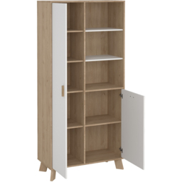 Furniture To Go Ikast 2 Door White and Brown Cabinet - Wilko - thumbnail 5