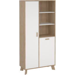 Furniture To Go Ikast 2 Door White and Brown Cabinet - Wilko - thumbnail 3