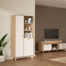 Furniture To Go Ikast 2 Door White and Brown Cabinet - Wilko - thumbnail 7