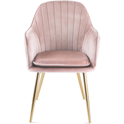 Muse Accent Chair in Velvet Upholstery - Pink - Size: Single - Genesis - Wilko - thumbnail 4