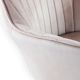 Muse Accent Chair in Velvet Upholstery - Pink - Size: Single - Genesis - Wilko - thumbnail 6