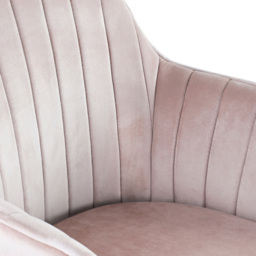 Muse Accent Chair in Velvet Upholstery - Pink - Size: Single - Genesis - Wilko - thumbnail 7