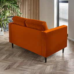 Furniturebox Josie 2 Seater Burnt Orange Velvet Sofa - Wilko - thumbnail 5