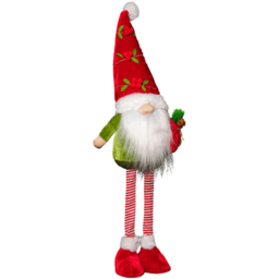 Samuel Alexander Red and Green Standing Gonk Christmas Decoration 32cm - Size: 71 x 20 x 20cm - Multi - Wilko