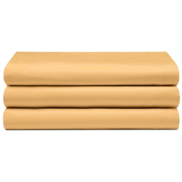Serene Super King Saffron Flat Bed Sheet - Orange - Wilko - image 1