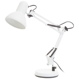 Premier Housewares Studio Matte White Metal Lamp - Size: 17 x 21 x 60cm - Wilko - thumbnail 3