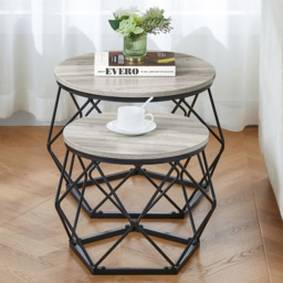 Vida Designs Brooklyn Grey Nest of Tables Set of 2 - Wilko - thumbnail 4