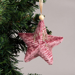 Shatchi Pink Burgundy Star Ornament 3 Pack - Size: 25 x 25 x 8cm - Wilko - thumbnail 3