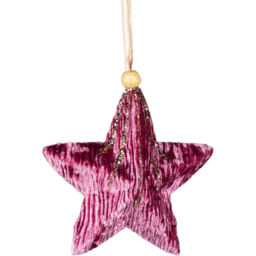 Shatchi Pink Burgundy Star Ornament 3 Pack - Size: 25 x 25 x 8cm - Wilko