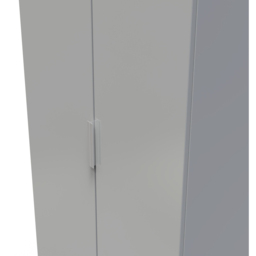 Crowndale Plymouth 2 Door Uniform Grey and Dusk Grey Tall Wardrobe Ready Assembled - Wilko - thumbnail 6