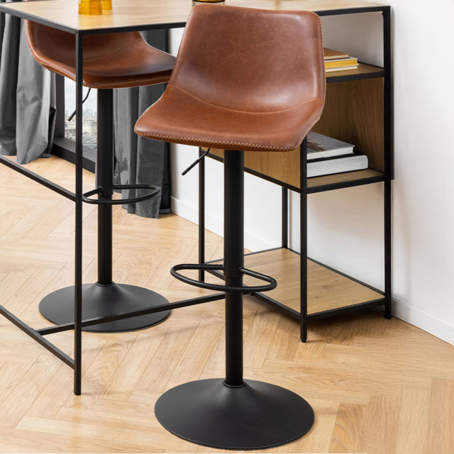 Florence Oregon Brown Bar Stool - Size: 110 x 47 x 51cm - Furniture To Go - Wilko - image 1