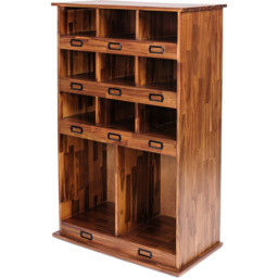 Charles Bentley Charnwood Large Wooden Shoe and Boot Locker - Size: 40 x 75 x 118cm - Brown - Wilko - thumbnail 3