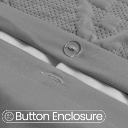 Velosso Single Grey Quilted Knit Duvet Set - Wilko - thumbnail 4
