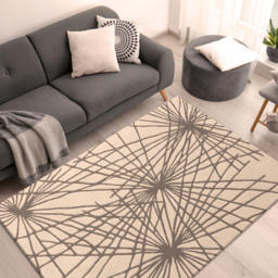 Esselle Home Aura Starburst Natural and Charcoal Rug 200 x 290cm - Grey - Wilko - thumbnail 7