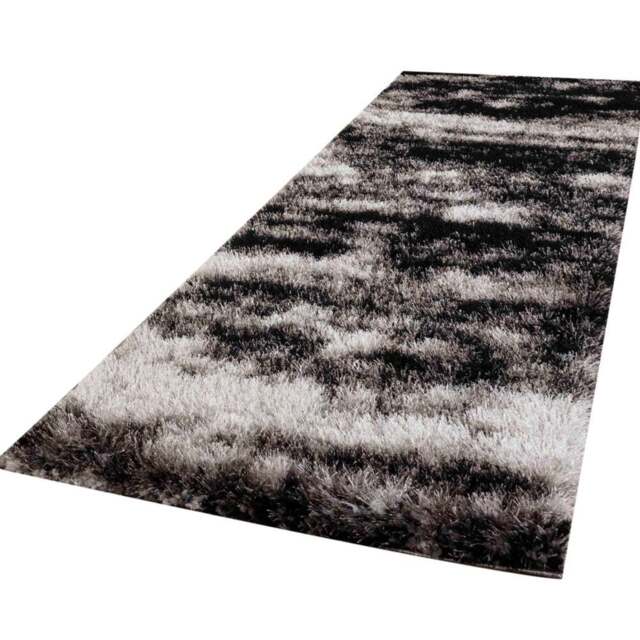 Desire Rug Modern Dark Grey Two Tone Shimmer Soft Shaggy Area Rug 200 x 290cm - D.Grey - Desire Rugs - Wilko - image 1