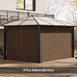 Outsunny 3 x 4m Brown Universal Gazebo Replacement Sidewall Panel 4 Pack - Wilko - thumbnail 4