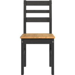 Core Products Corona Set of 2 Linea Black Ladder Back Dining Chair - Wilko - thumbnail 4