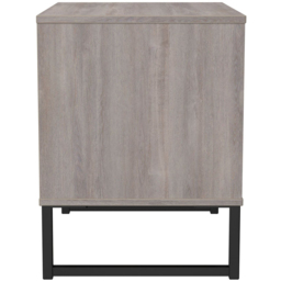 Crowndale Hong Kong 2 Drawer Grey Oak Side Table Ready Assembled - Size: 60 x 58 x 40cm - Wilko - thumbnail 4