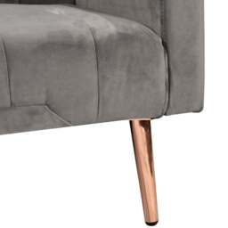 Comfy Living 3 Seater Grey and Gold Plush Velvet Sofa Bed - Wilko - thumbnail 6