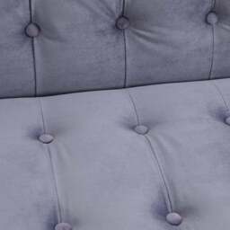 Comfy Living 3 Seater Grey and Gold Plush Velvet Sofa Bed - Wilko - thumbnail 5