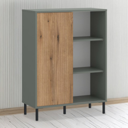 Furniture To Go Darwin Single Sliding Door Green Sideboard - Wilko