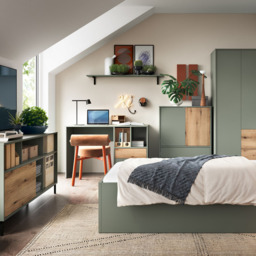 Furniture To Go Darwin Single Sliding Door Green Sideboard - Wilko - thumbnail 6
