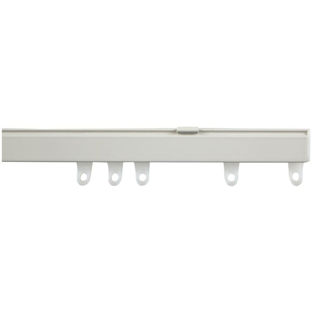 New Edge Blinds 230cm Fineline Aluminium White Curtain Track - Wilko - image 1