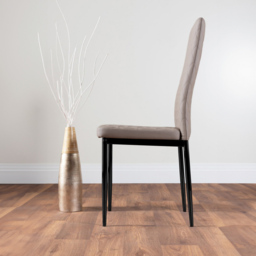 Furniturebox Arona Valera Concrete Effect 6 Seater Round Dining Set Grey and Cappuccino - Brown - Wilko - thumbnail 5