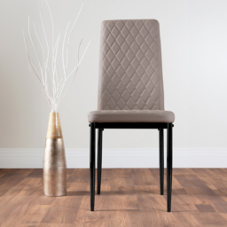 Furniturebox Arona Valera Concrete Effect 6 Seater Round Dining Set Grey and Cappuccino - Brown - Wilko - thumbnail 4