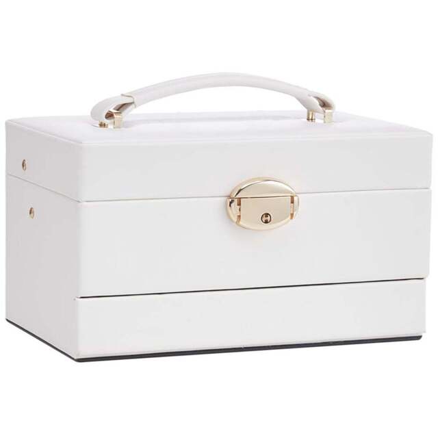 H&O Direct Single Drawer White Jewellery Box - Size: 12 x 21 x 13cm - Wilko - image 1