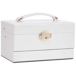 H&O Direct Single Drawer White Jewellery Box - Size: 12 x 21 x 13cm - Wilko