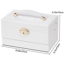 H&O Direct Single Drawer White Jewellery Box - Size: 12 x 21 x 13cm - Wilko - thumbnail 6