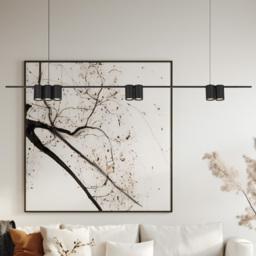Milagro Genesis Black Strip 7 LED Pendant Light - Size: 18 x 15 x 6cm - Wilko - thumbnail 3