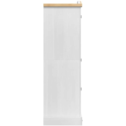 vidaXL Corona 2 Door Single Drawer White Solid Pine Wood Wardrobe - Wilko - thumbnail 7